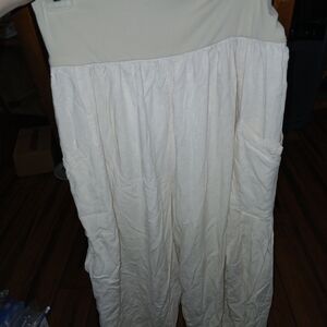 Elegant Cream Wide Leg Pants